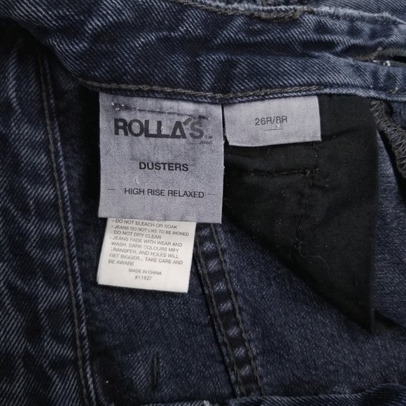 Rolla's Dusters High Rise Relaxed Fit Jeans Dark Gray Sz 26 - Picture 6 of 8